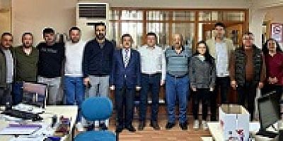 AK PARTİ HEYETİNDEN, UŞAK DSYB BAŞKANI AHMET YILMAZ'A HAYIRLI OLSUN ZİYARETİ