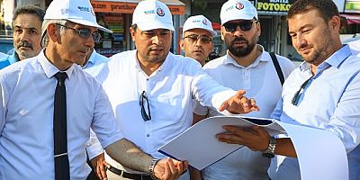 BAŞKAN ÇAKIN MUHTARLARLA BİRLİKTE ÇALIŞMALARI İNCELEDİ