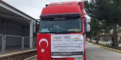 UŞAK OSB’DEN DEPREM BÖLGESİNE BATTANİYE YARDIMI