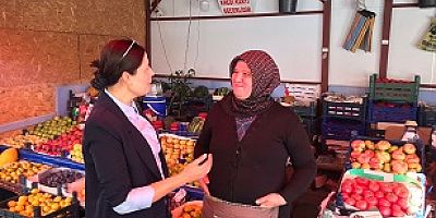 UŞAK TA İYİ PARTİ PAZAR ESNAFININ SORUNLARINI DİNLEDİ