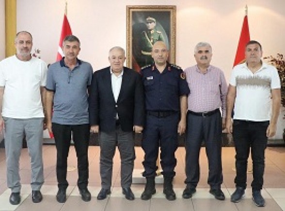 Uşak Deri Karma OSB Başkanı Güngör ve Yönetiminden, İl Jandarma Komutanına Ziyaret